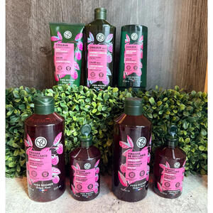 Yves Rocher Color Raspberry Vinegar - Shampoo, Conditioner, Mask, Shine - LOT
